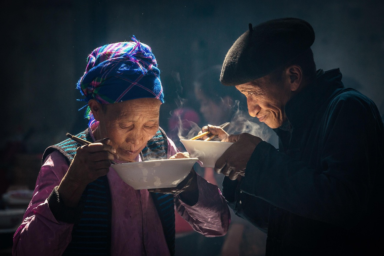 couple, breakfast, old age, love, enjoy, culture, daily activities